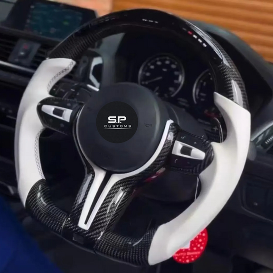 StormWhite Leather Steering Wheel for BMW
